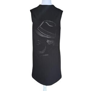 Cop Copine Black Sleeveless Dress Avant Garde Minimalist FR 36 US Small Zip